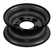 VLUKON Wheel rim: 3.00DX8 | 80/115/5 |Studhole Ø15 |Grey Aluminium