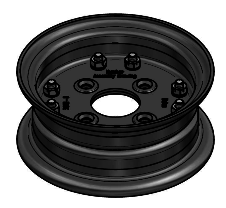 4.00 mm thick two piece divided rim | diameter: 8 inch | width: 3.00 inch | pcd: 100mm & center bore: 60mm l 4 Raised bolt holes