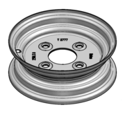 VLUKON Wheel rim: 2.50AX8 | 60/100/4 |Studhole Ø13,5 |Blank