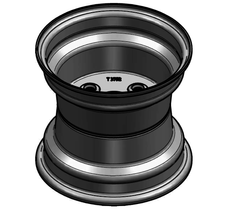 2.50 mm thick one piece welded RIM, diameter: 8 inch, width: 7.00 inch, pcd: 98mm & center bore: 58,5mm l 4 Raised bolt holes