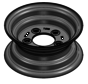 3.00 mm thick one piece welded RIM, diameter: 9 inch, width: 4.00 inch, pcd: 115mm & center bore: 80mm l 5 Raised bolt holes