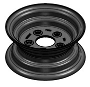 VLUKON Wheel rim: 4.00EX9 | 67/112/5 |Studhole Ø15 |Grey Aluminium