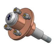 VLUKON Stub Axle 50mm round 12inch Long for 60/100/4 with Studhole Ø13,5