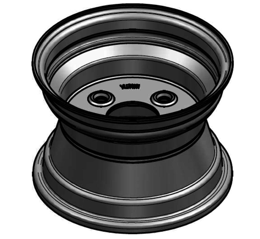 2.50 mm thick one piece welded RIM, diameter: 8 inch, width: 5.50 inch, pcd: 100mm & center bore: 60mm l 4 Raised bolt holes