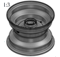 2.50 mm thick one piece welded RIM, diameter: 8 inch, width: 5.50 inch, bearing in hub: 6205-2RS
