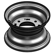 VLUKON Wheel rim: 3.50AX6 | 60/90/4 |Studhole Ø8,5 |Yellow