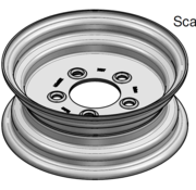 VLUKON Wheel rim: 4.50JX12 | 94/140/5 |Studhole Ø18,5 |Grey Aluminium