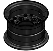VLUKON Wheel rim: 6.00E-9 | 94/140/5 |Studhole Ø18,5 |Black