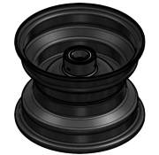 VLUKON Wheel rim: 5.50AX8 |fitting length: 100mm | Alxe hole 25mm |Red