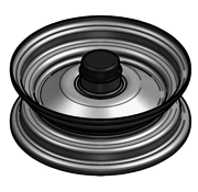 VLUKON Wheel rim: 2.50AX8 |fitting length: 66mm | Alxe hole 25mm |Black