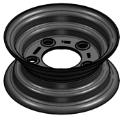 VLUKON Wheel rim: 4.00EX9 | 94/140/5 |Studhole Ø18,5 |Grey Aluminium