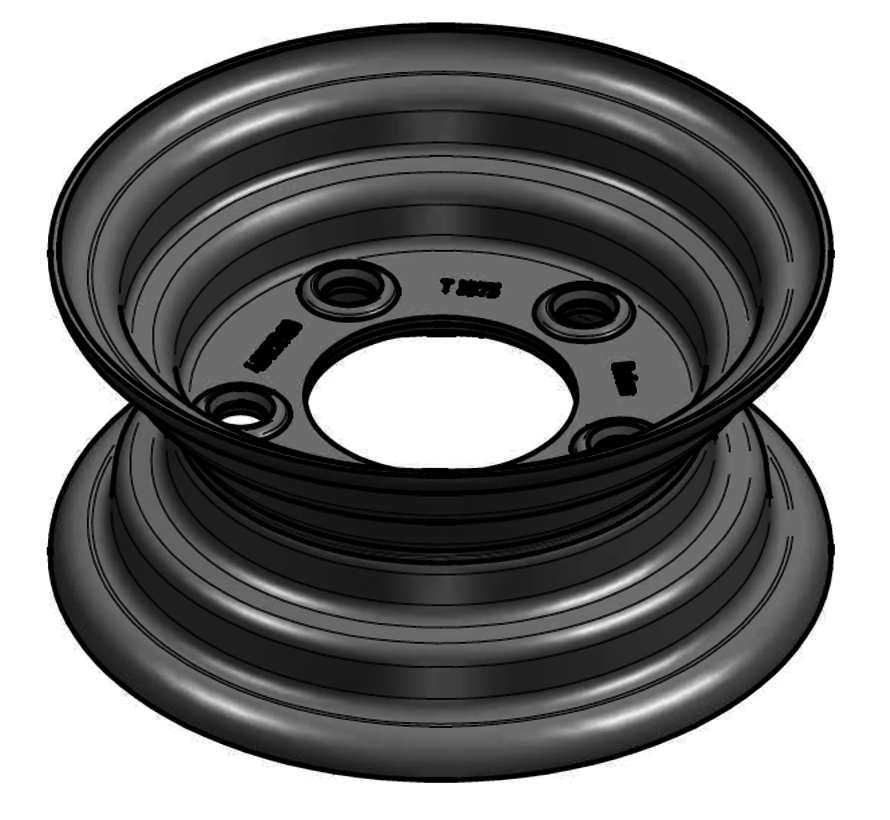 3.00 mm thick one piece welded RIM, diameter: 9 inch, width: 4.00 inch, pcd: 140mm & center bore: 94mm l 5 Raised bolt holes