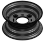 3.00 mm thick one piece welded RIM, diameter: 9 inch, width: 4.00 inch, pcd: 120mm & center bore: 85mm l 4 Raised bolt holes