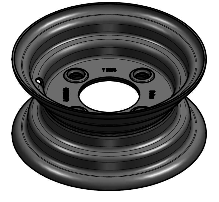 3.00 mm thick one piece welded RIM, diameter: 9 inch, width: 4.00 inch, pcd: 120mm & center bore: 85mm l 4 Raised bolt holes