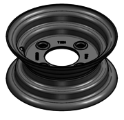 VLUKON Wheel rim: 4.00EX9 | 85/120/4 |Studhole Ø18,5 |Grey Aluminium