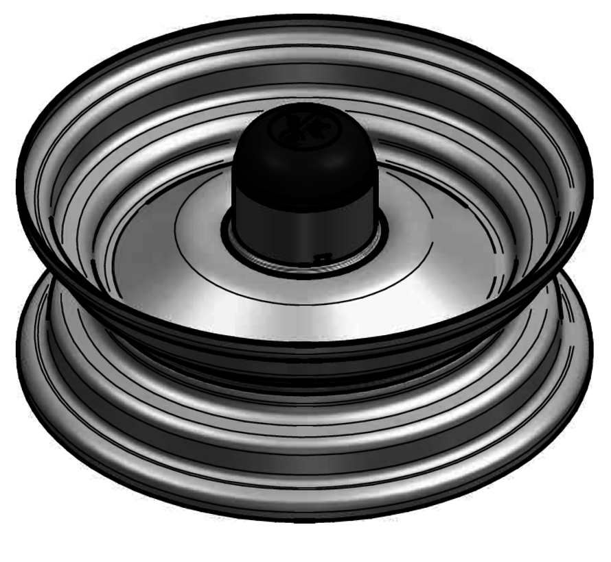 1.25 mm thick one piece welded RIM, diameter: 8 inch, width: 2.50 inch, bearing in hub: 6205-2RS