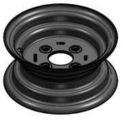 VLUKON Wheel rim: 4.00EX9 | 60/100/4 |Studhole Ø13,5 |Red