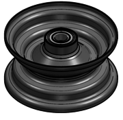 VLUKON Wheel rim: 2.50X6 |fitting length: 75mm | Alxe hole 20mm |Grey Aluminium