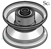 VLUKON Wheel rim: 2.50X4 |fitting length: 95mm | Alxe hole 20mm |Red