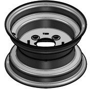 VLUKON Wheel rim: 6.00IX10 | 67/101,6/4 |Studhole Ø12,5 |White