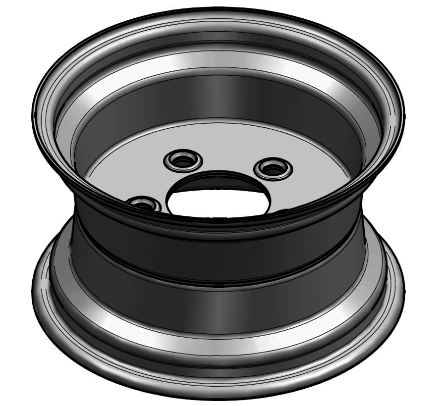 3.00 mm thick one piece welded RIM, diameter: 12 inch, width: 7.00 inch, pcd: 140mm & center bore: 94mm l 5 Raised bolt holes