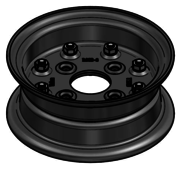 VLUKON Wheel rim: 3.00D-8 | 58,5/98/4 |Studhole Ø13,5 |Black
