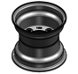 2.50 mm thick one piece welded RIM, diameter: 8 inch, width: 7.00 inch, pcd: 115mm & center bore: 85mm l 4 Raised bolt holes