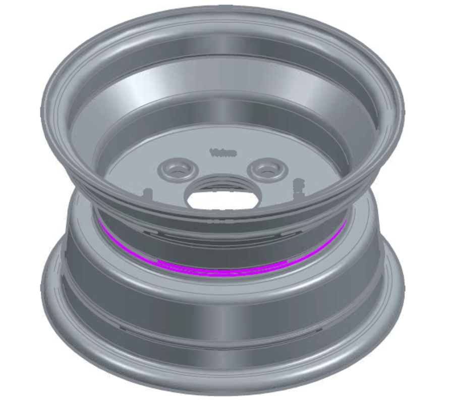 4.00 mm thick one piece welded RIM, diameter: 10 inch, width: 6.00 inch, pcd: 100mm & center bore: 60mm l 4 Raised bolt holes