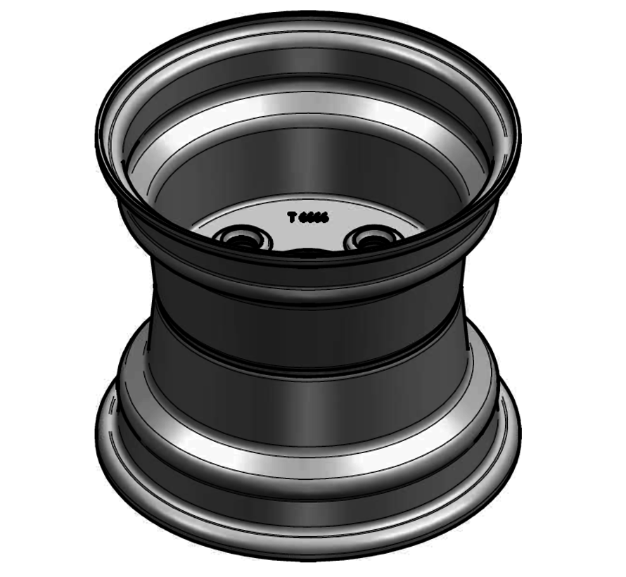 2.50 mm thick one piece welded RIM, diameter: 8 inch, width: 7.00 inch, pcd: 100mm & center bore: 60mm l 4 Raised bolt holes