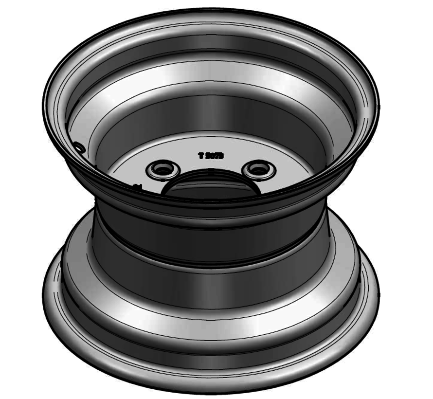 3.00 mm thick one piece welded RIM, diameter: 10 inch, width: 7.00 inch, pcd: 115mm & center bore: 85mm l 4 Raised bolt holes