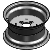 VLUKON Wheel rim: 7.00JAX12 | 63,5/100/4 |Studhole Ø13,5 |Grey Aluminium