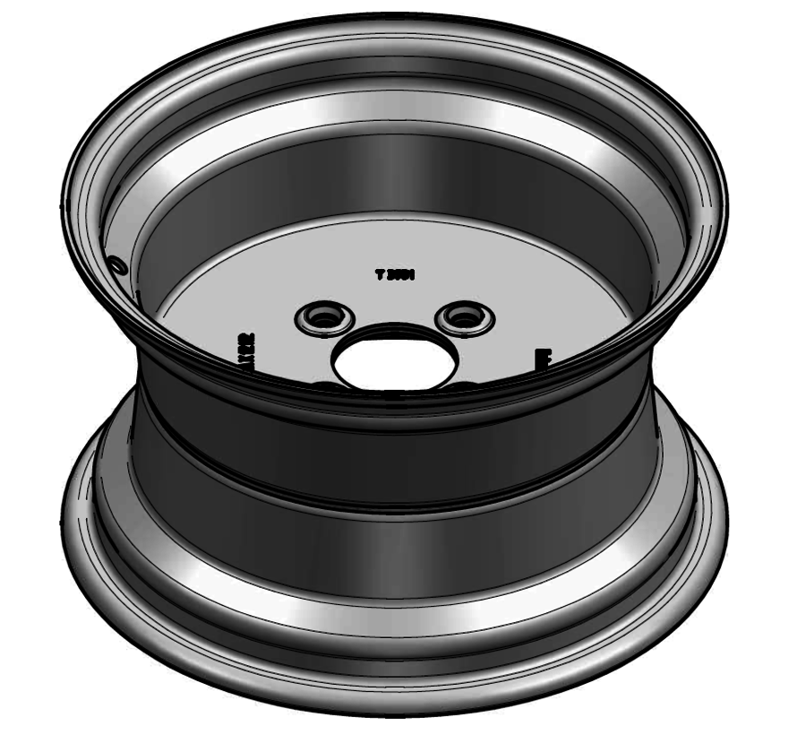 3.00 mm thick one piece welded RIM, diameter: 12 inch, width: 7.00 inch, pcd: 100mm & center bore: 63,5mm l 4 Raised bolt holes