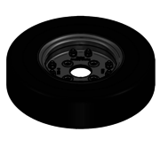 VLUKON Solid tire Wheel 3.00D-8 | 60/100/4 |Studhole Ø13,5 |Grey Aluminium