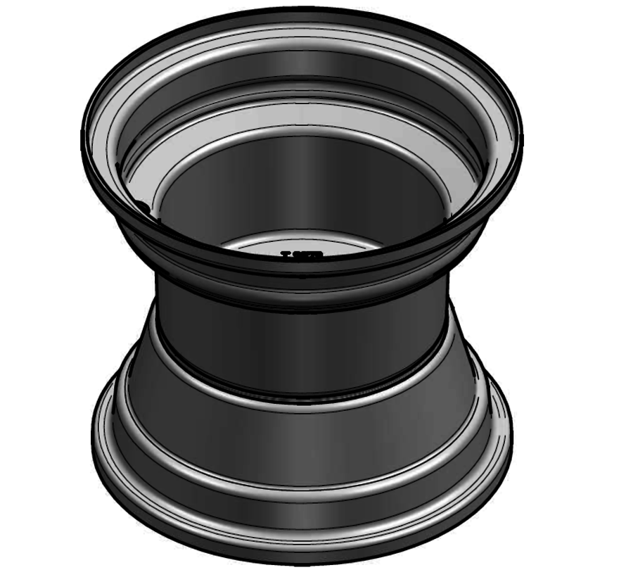 2.50 mm thick one piece welded RIM, diameter: 8 inch, width: 7.00 inch, pcd: 100mm & center bore: 60mm l 4 Raised bolt holes