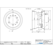 VLUKON Wheel rim: 10.0X15 | 161/205/6 |Studhole Ø21,5 |Grey Aluminium