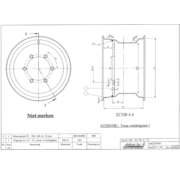 VLUKON Wheel rim: 10.0X15 | 150/180/6 |Studhole Ø12 |Grey Aluminium