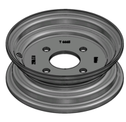 VLUKON Wheel rim: 2.50AX8 | 59,5/100/4 |Studhole Ø14 |Grey Aluminium