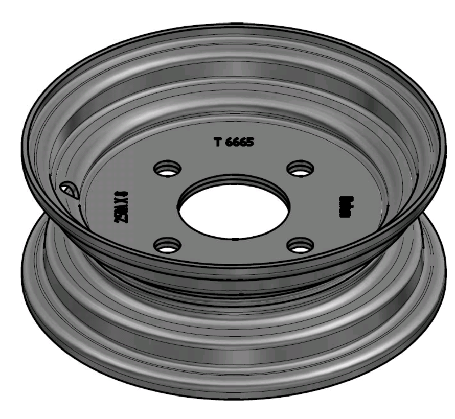 3.00 mm thick one piece welded RIM, diameter: 8 inch, width: 2.50 inch, pcd: 100mm & center bore: 59,5mm l 4  bolt holes