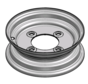 1.75 mm thick one piece welded RIM, diameter: 8 inch, width: 2.50 inch, pcd: 108mm & center bore: 80mm l 4 Raised bolt holes