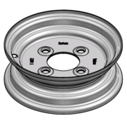 VLUKON Wheel rim: 2.50AX8 | 62,5/95/4 |Studhole Ø14 |Grey Aluminium
