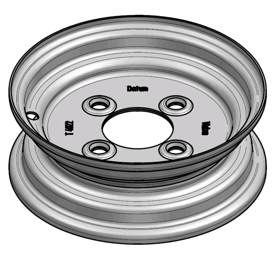 1.75 mm thick one piece welded RIM, diameter: 8 inch, width: 2.50 inch, pcd: 95mm & center bore: 62,5mm l 4 Raised bolt holes