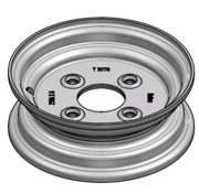 VLUKON Wheel rim: 2.50AX8 | 58,5/98/4 |Studhole Ø13,5 |Black