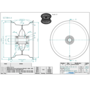 VLUKON Wheel rim: 7.00JAX12 |fitting length: 104mm | Alxe hole 30mm |Grey Aluminium