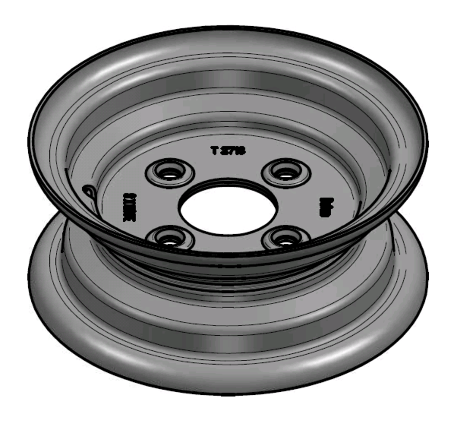 2.50 mm thick one piece welded RIM, diameter: 8 inch, width: 3.00 inch, pcd: 100mm & center bore: 60mm l 4 Raised bolt holes