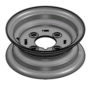 VLUKON Wheel rim: 3.00DX8 | 67/101,6/4 |Studhole Ø12,5 |White