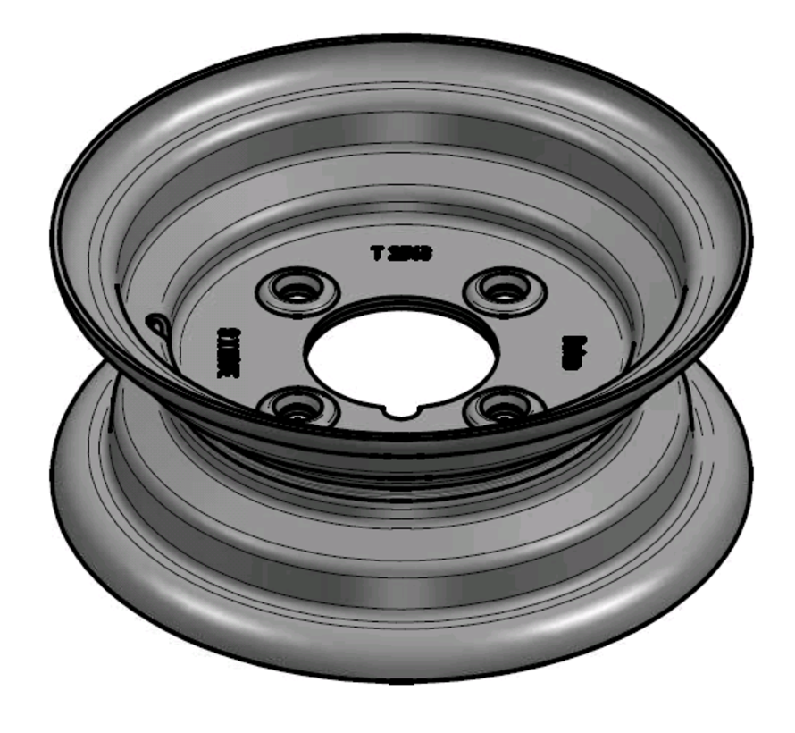 2.50 mm thick one piece welded RIM, diameter: 8 inch, width: 3.00 inch, pcd: 101,6mm & center bore: 67mm l 4 Raised bolt holes