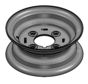 2.50 mm thick one piece welded RIM, diameter: 8 inch, width: 3.00 inch, pcd: 101,6mm & center bore: 67mm l 4 Raised bolt holes