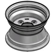 VLUKON Wheel rim: 5.50AX8 | 62,5/95/4 |Studhole Ø13,5 |Grey Aluminium