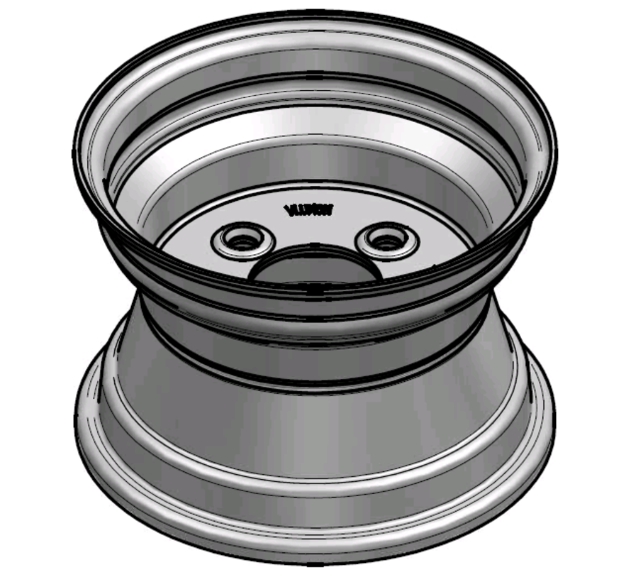 2.50 mm thick one piece welded RIM, diameter: 8 inch, width: 5.50 inch, pcd: 95mm & center bore: 62,5mm l 4 Raised bolt holes