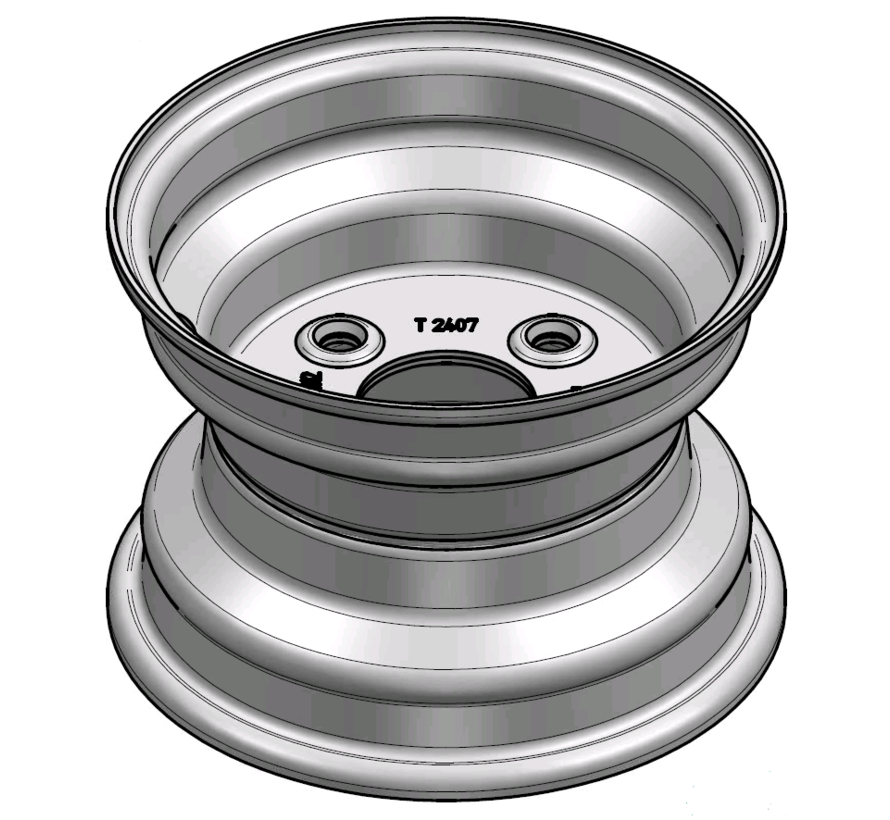 2.50 mm thick one piece welded RIM, diameter: 8 inch, width: 5.50 inch, pcd: 100mm & center bore: 60mm l 4 Raised bolt holes